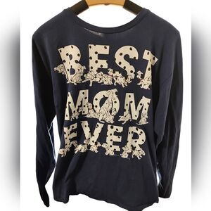 Disney 101 Dalmatians Best Mom Ever Blue Long Sleeved T-shirt Size XL